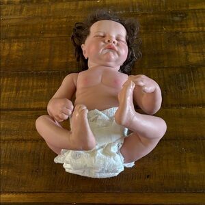 Reborn Baby Doll with Brown Hair